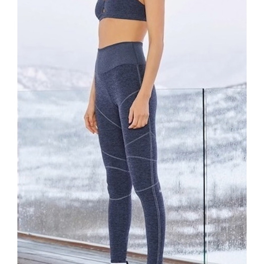 Alo Yoga Leggings Women S Navy Blue High Waist heather